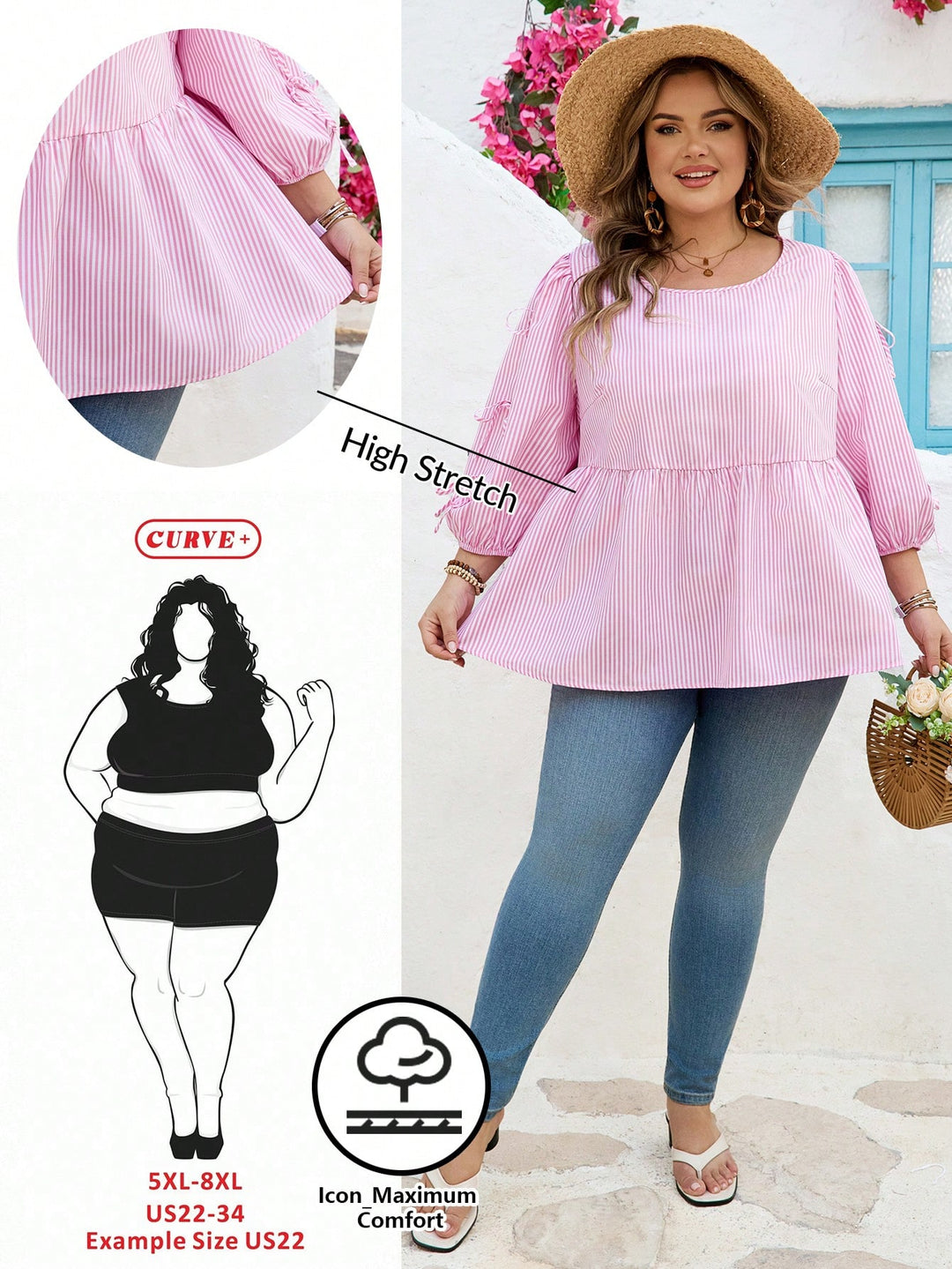 SHEIN blúz, rózsaszín