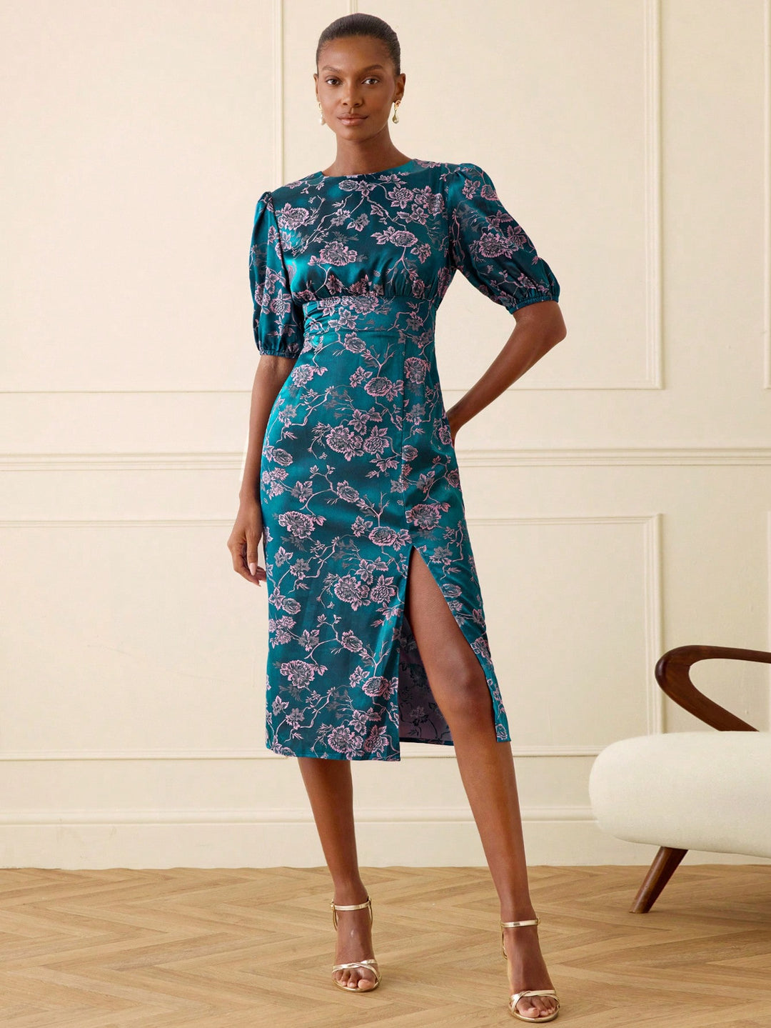 Rochie midi SHEIN, albastru