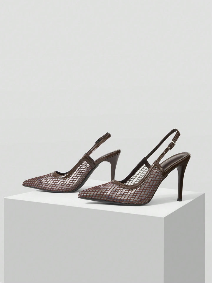 Pantofi cu toc SHEIN, maro