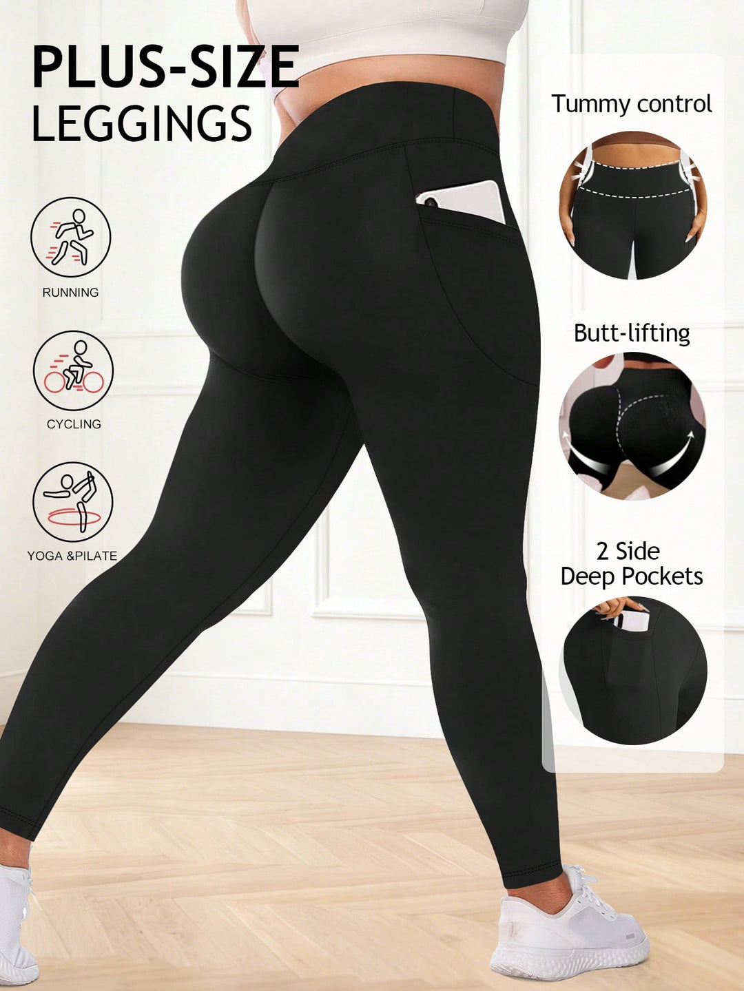 Colanti SHEIN, negru