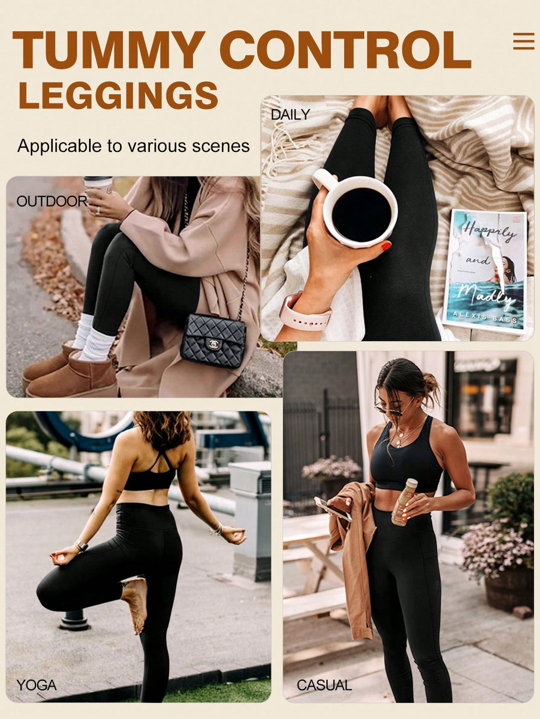 Colanti SHEIN, negru
