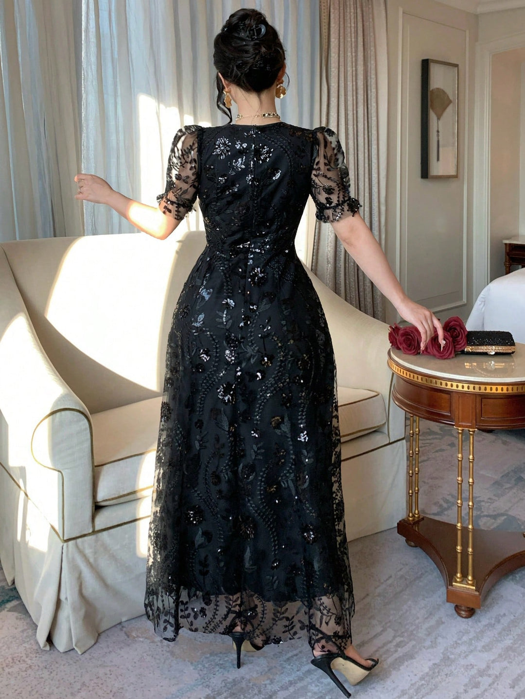 Rochie maxi SHEIN, negru