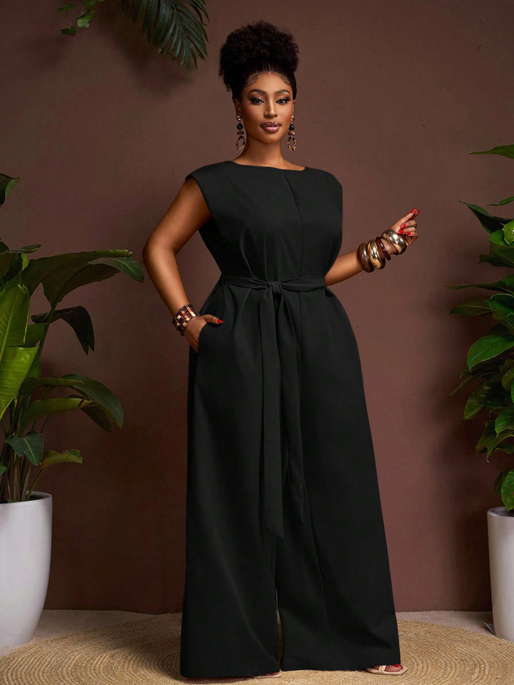 SHEIN hosszú jumpsuit, fekete