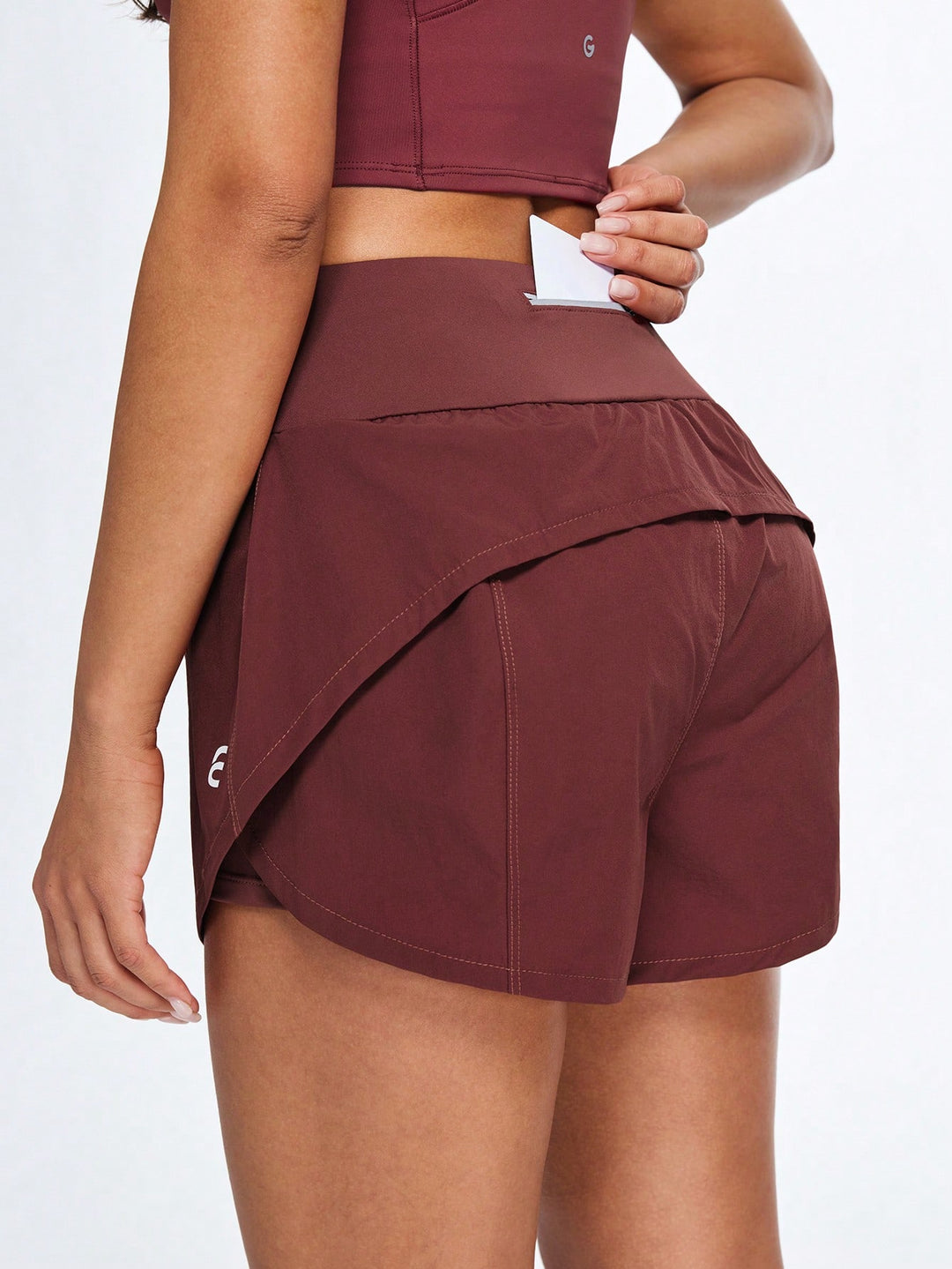 Pantaloni scurți SHEIN, vișiniu