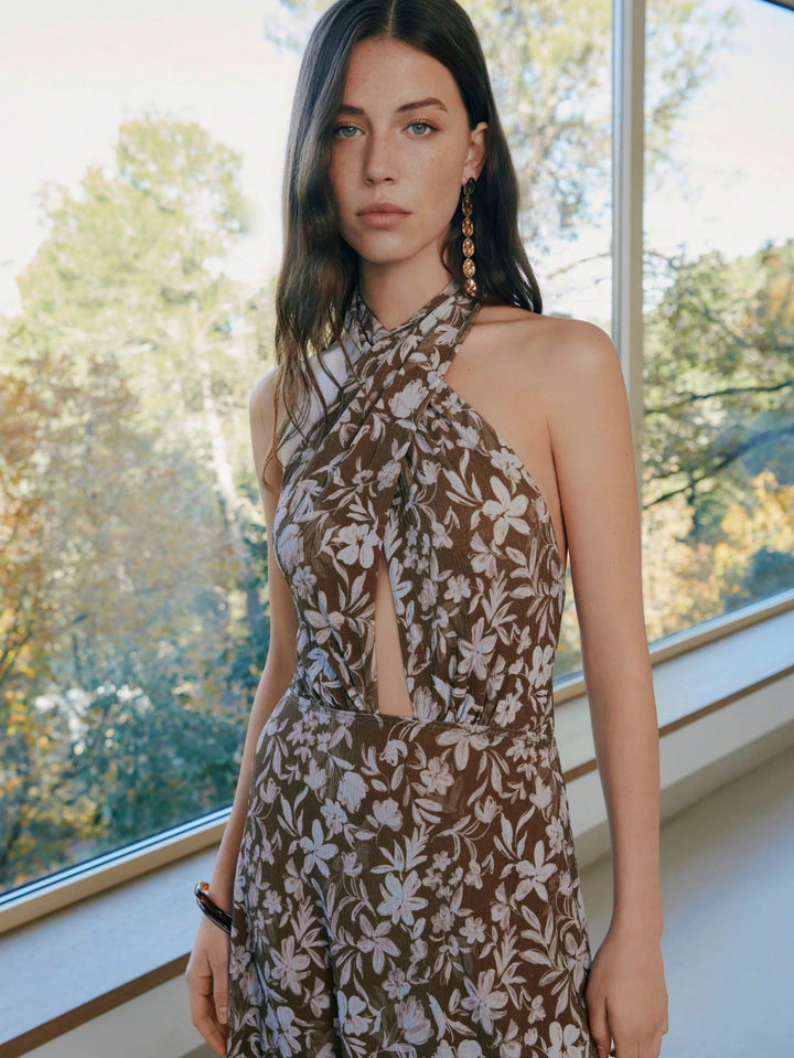 Rochie maxi SHEIN, maro