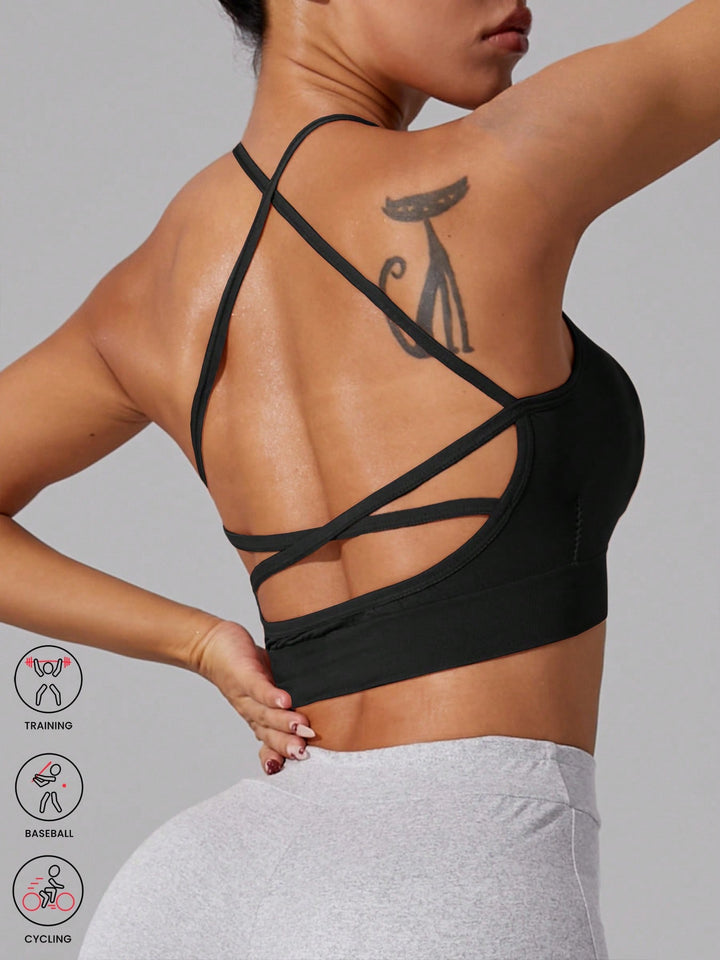 Bustieră sport SHEIN, negru
