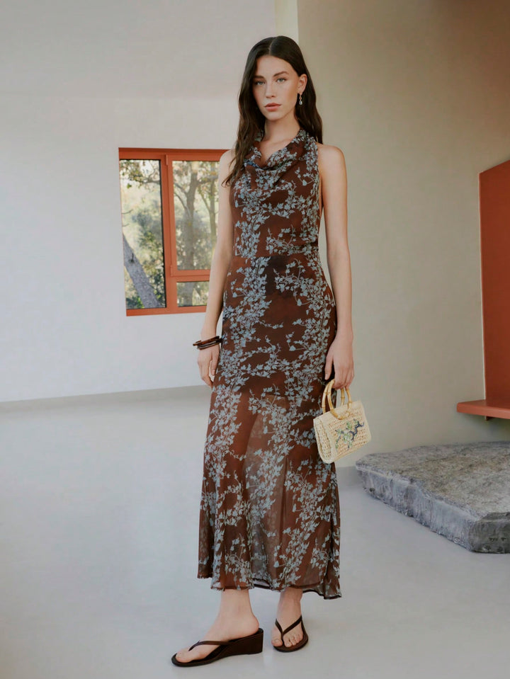 Rochie maxi SHEIN, maro
