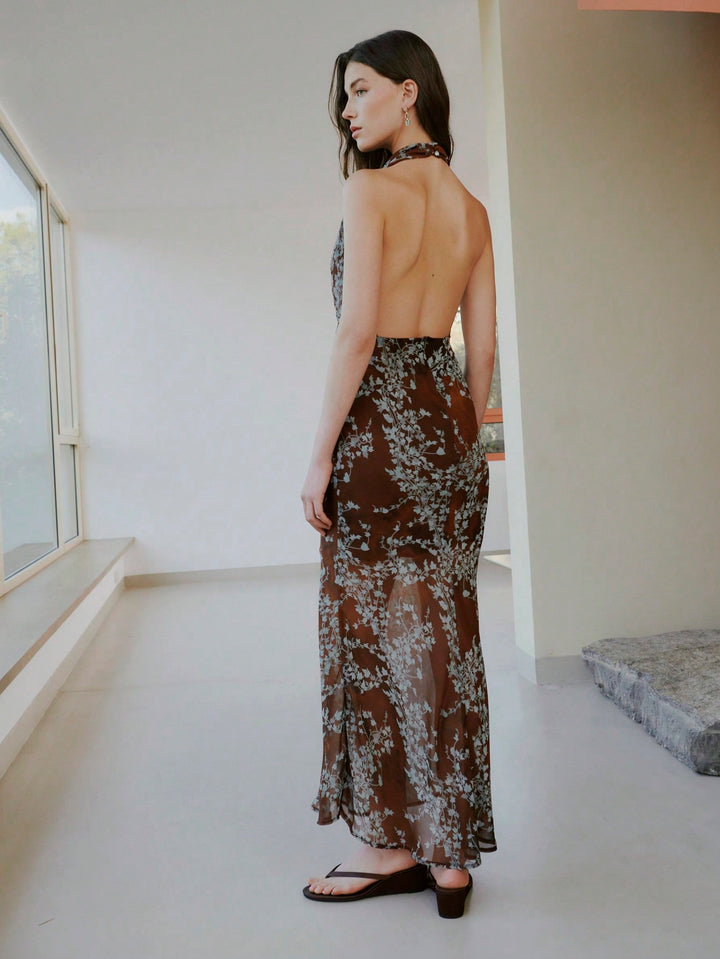 Rochie maxi SHEIN, maro
