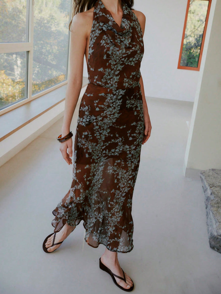 Rochie maxi SHEIN, maro