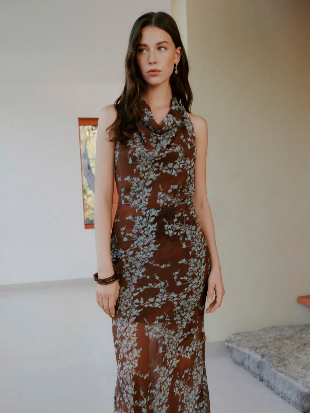 Rochie maxi SHEIN, maro
