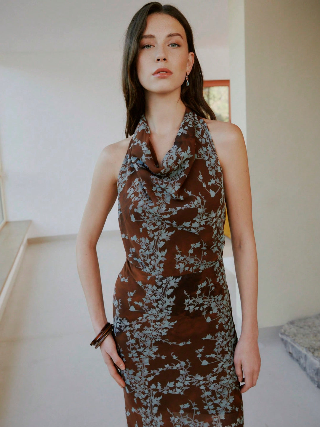 Rochie maxi SHEIN, maro