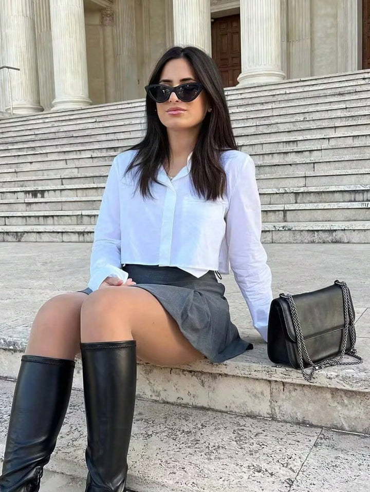 Cămașă cu mânecă lungă SHEIN