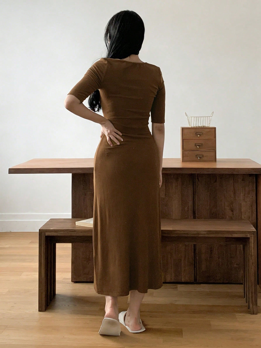 Rochie SHEIN, maro