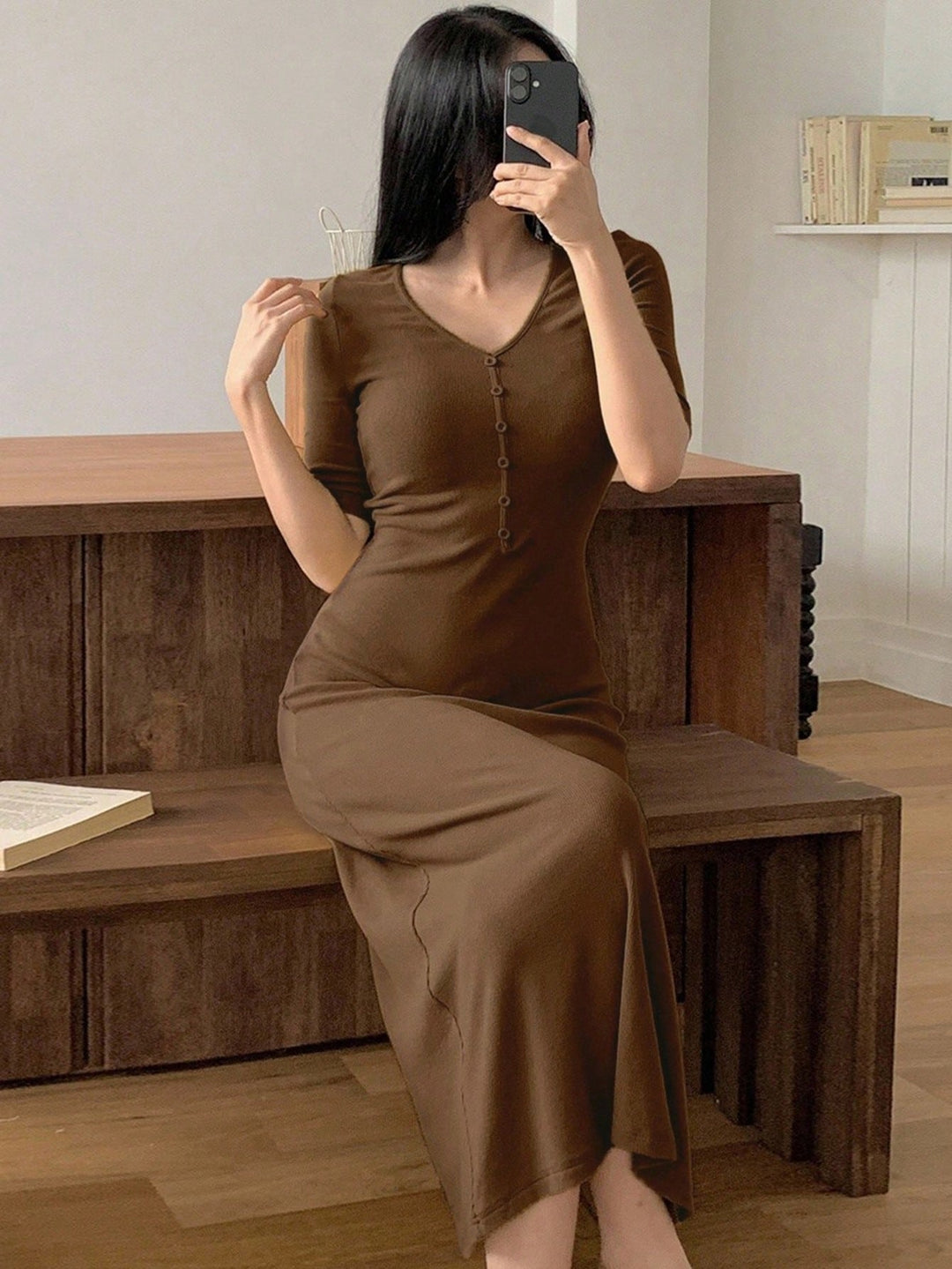 Rochie SHEIN, maro