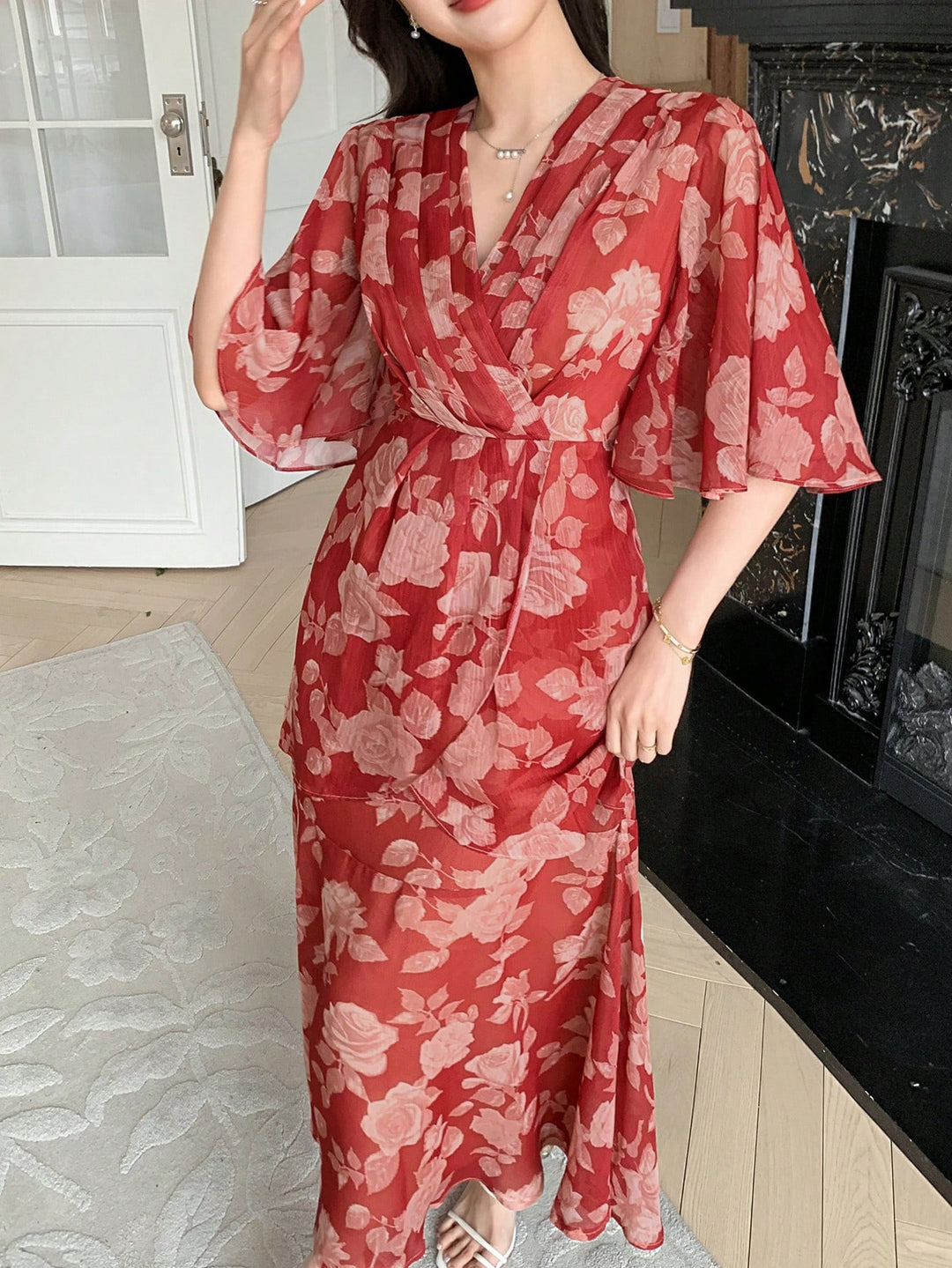 Rochie maxi SHEIN, roșu
