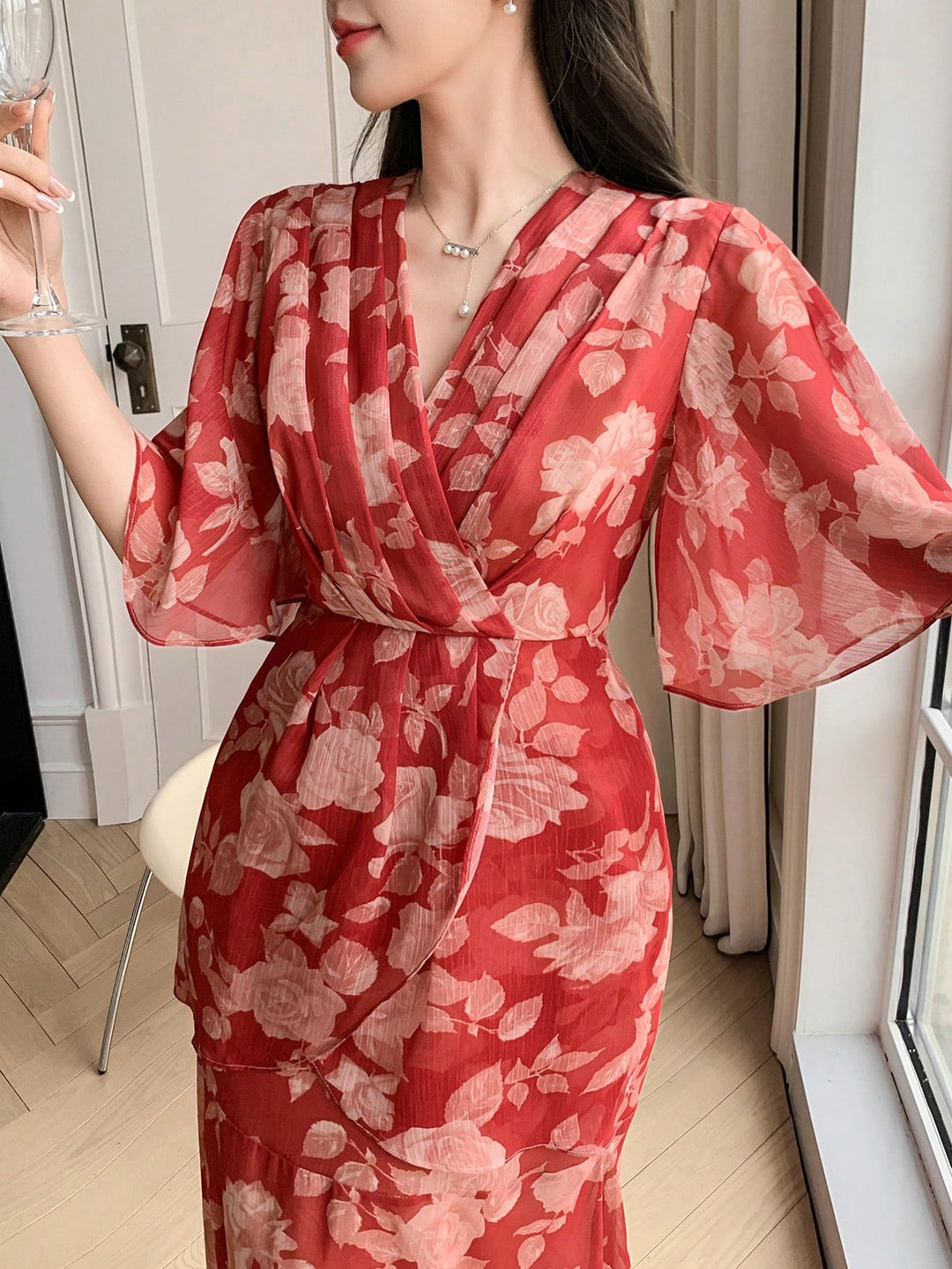 Rochie maxi SHEIN, roșu