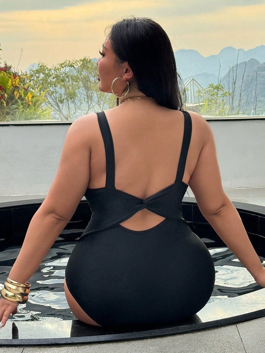 Costum de baie SHEIN, negru