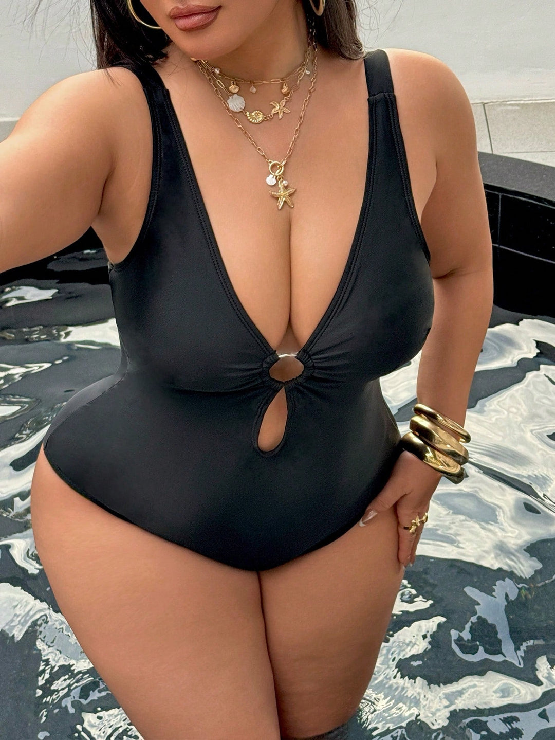 Costum de baie SHEIN, negru