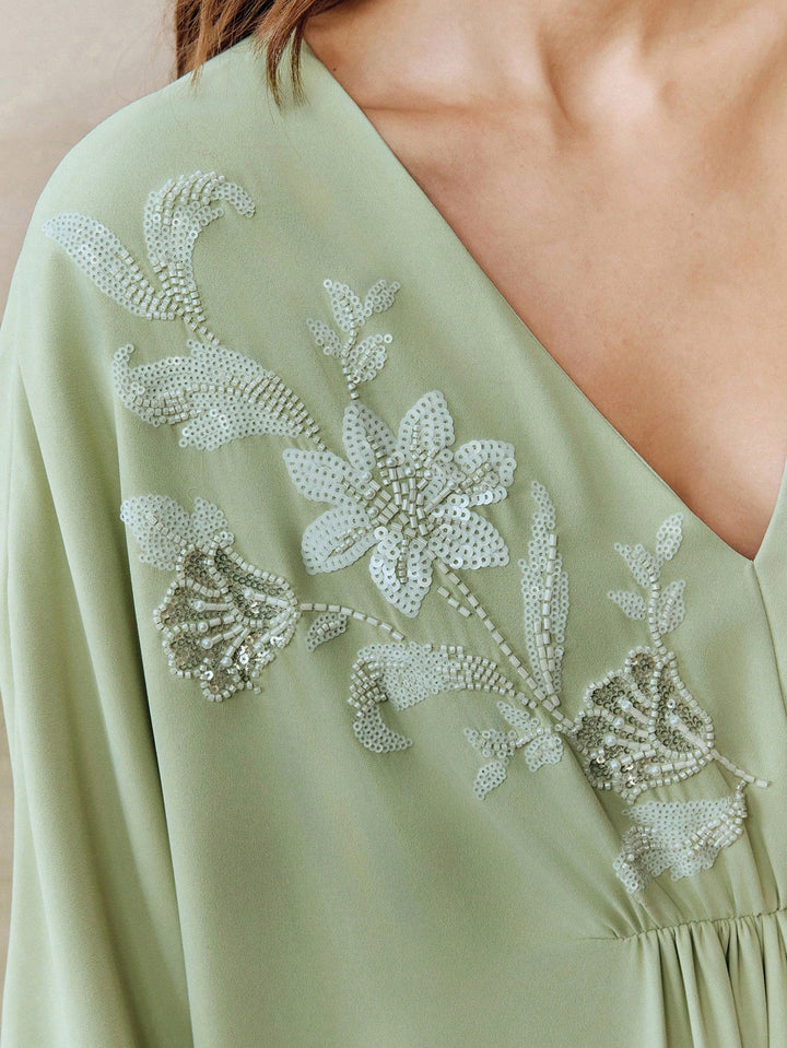 Rochie maxi SHEIN, verde