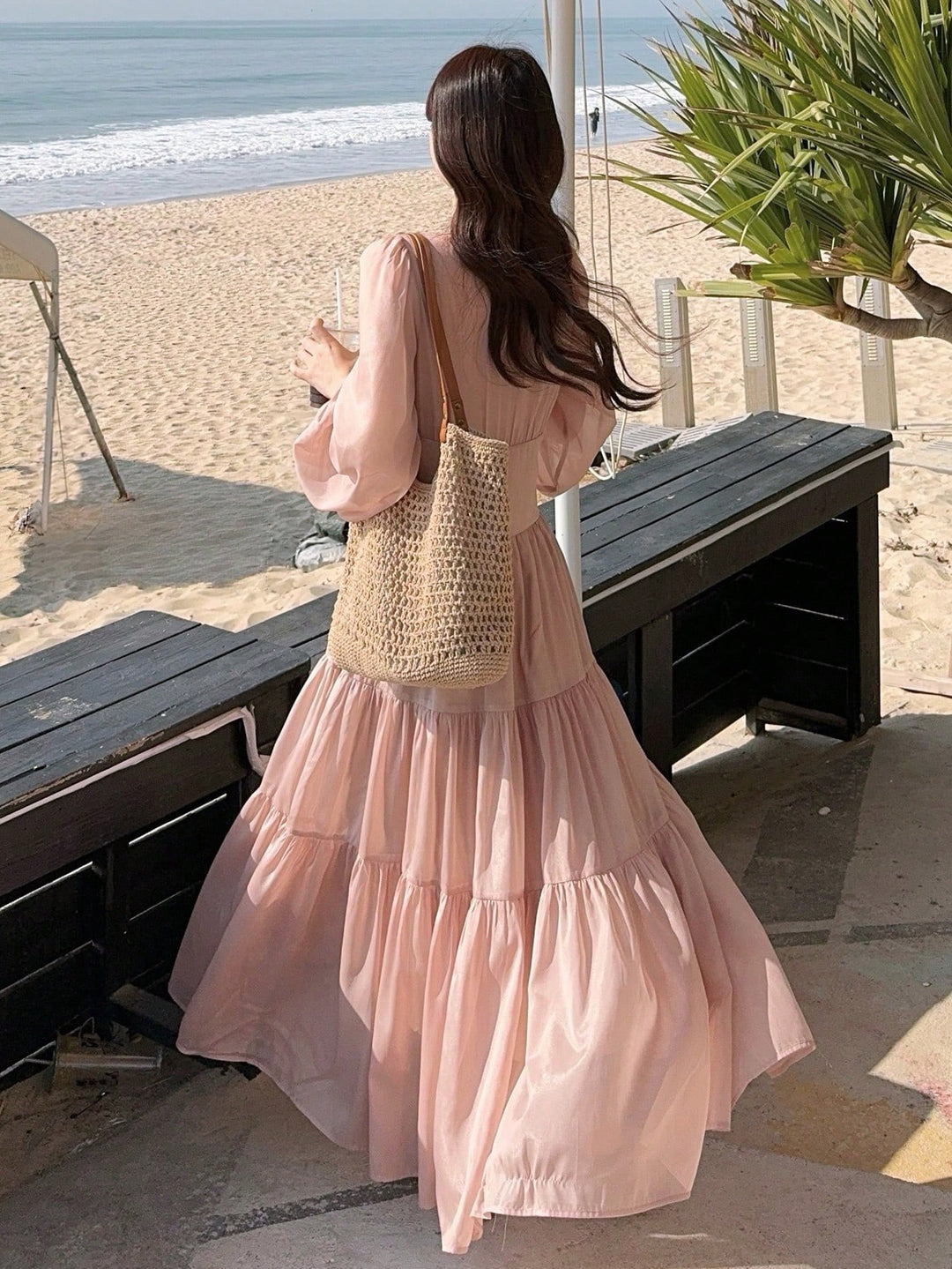 Rochie maxi SHEIN, roz
