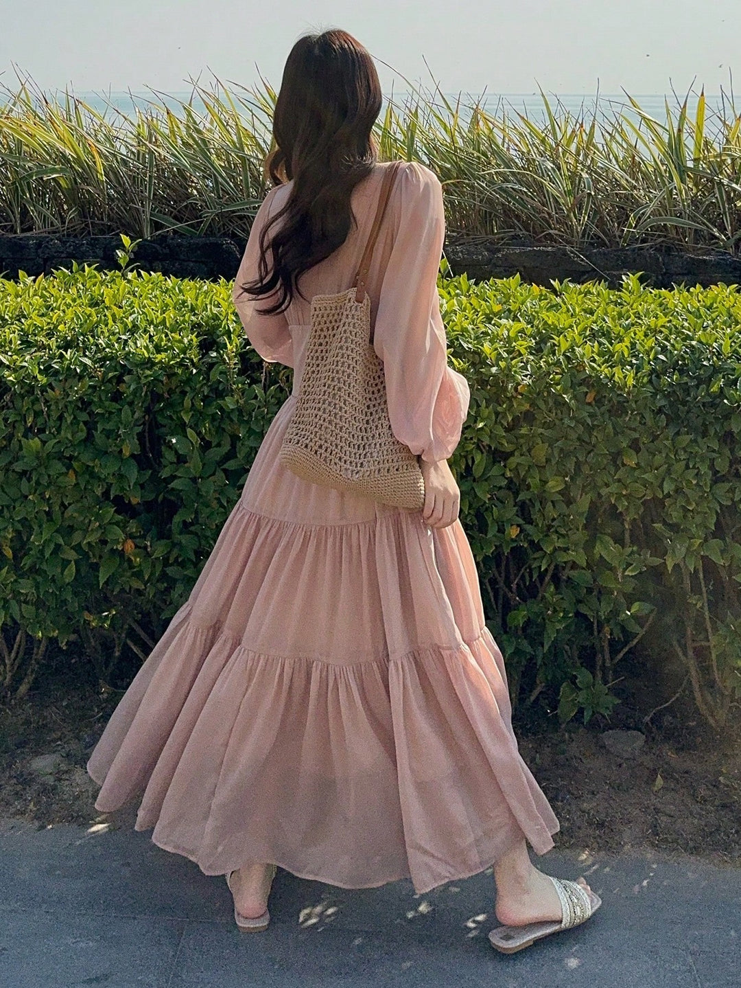 Rochie maxi SHEIN, roz