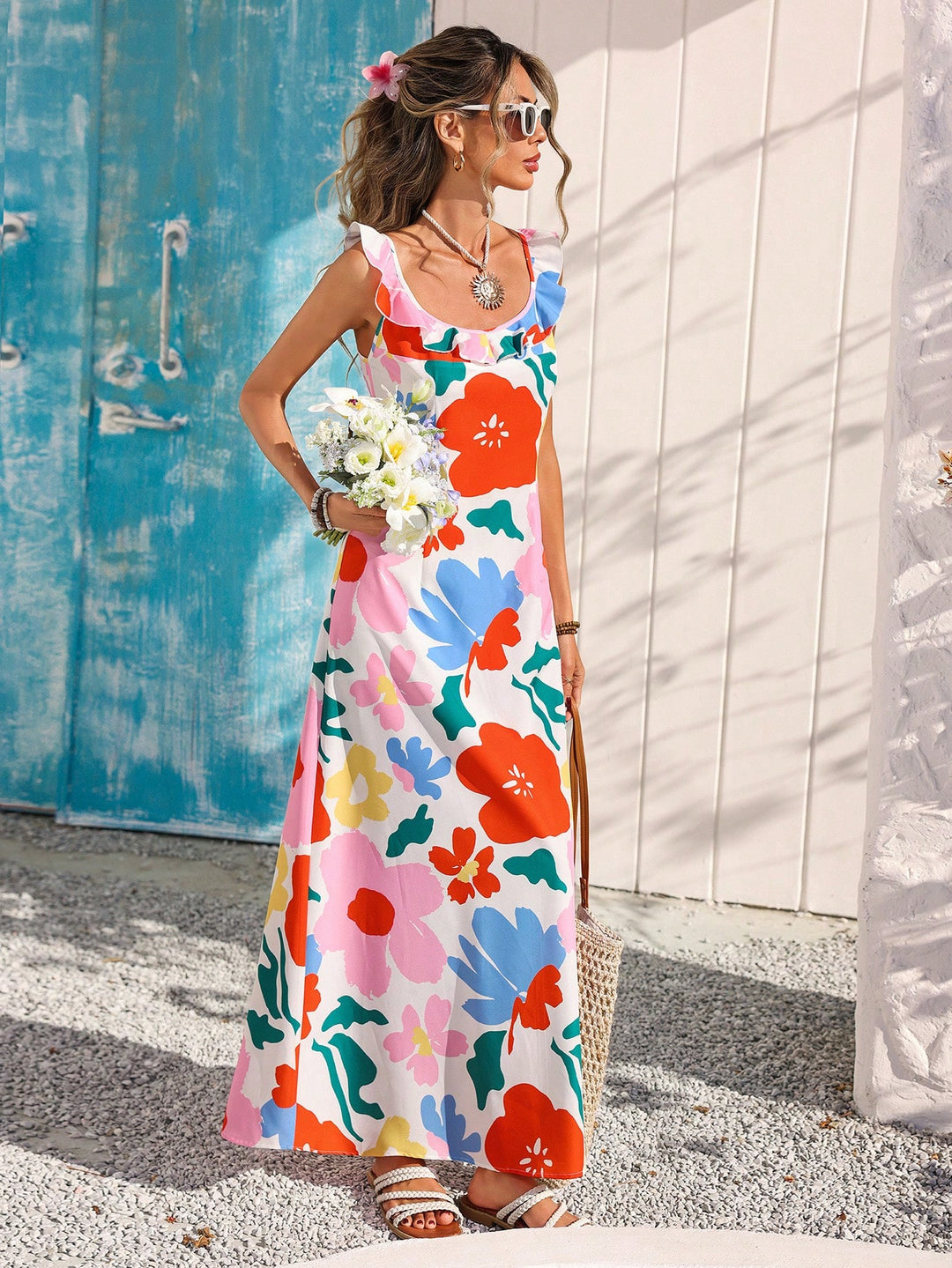 Rochie maxi SHEIN, mix culori