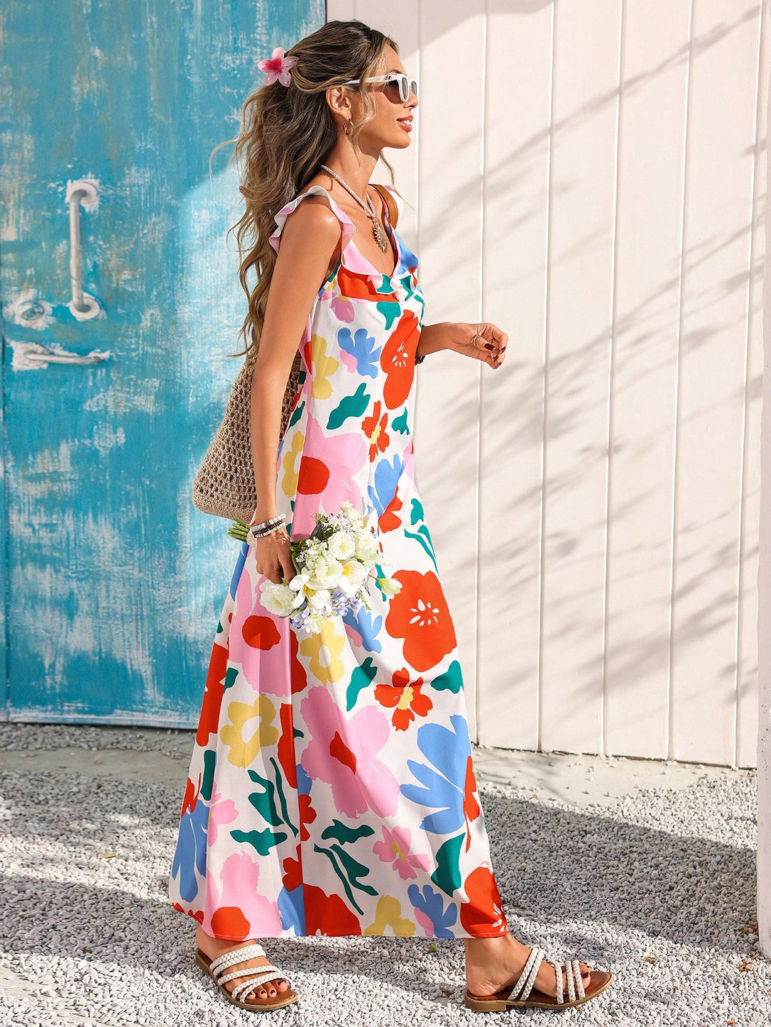 Rochie maxi SHEIN, mix culori