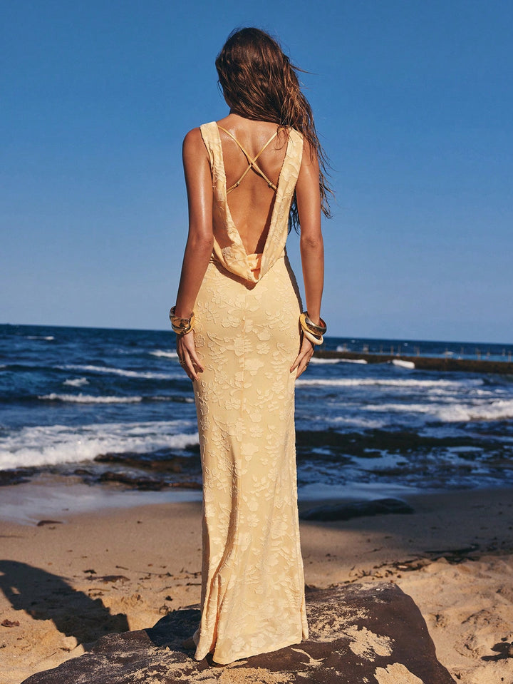Rochie maxi SHEIN, galben