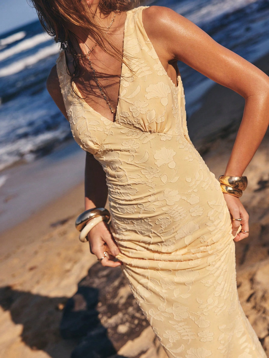 Rochie maxi SHEIN, galben