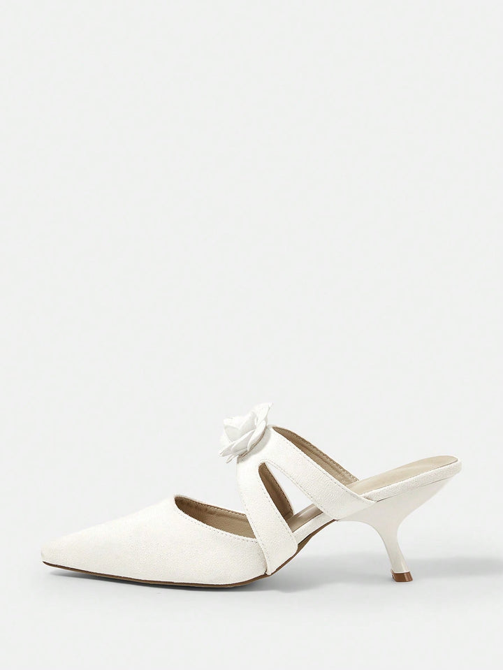 Pantofi cu toc SHEIN, alb