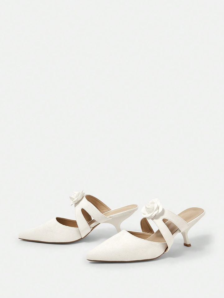Pantofi cu toc SHEIN, alb