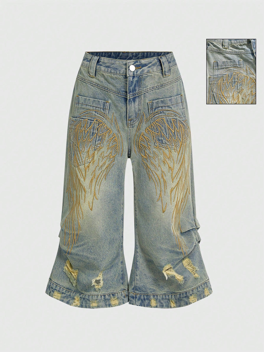 Pantaloni scurți SHEIN, albastru