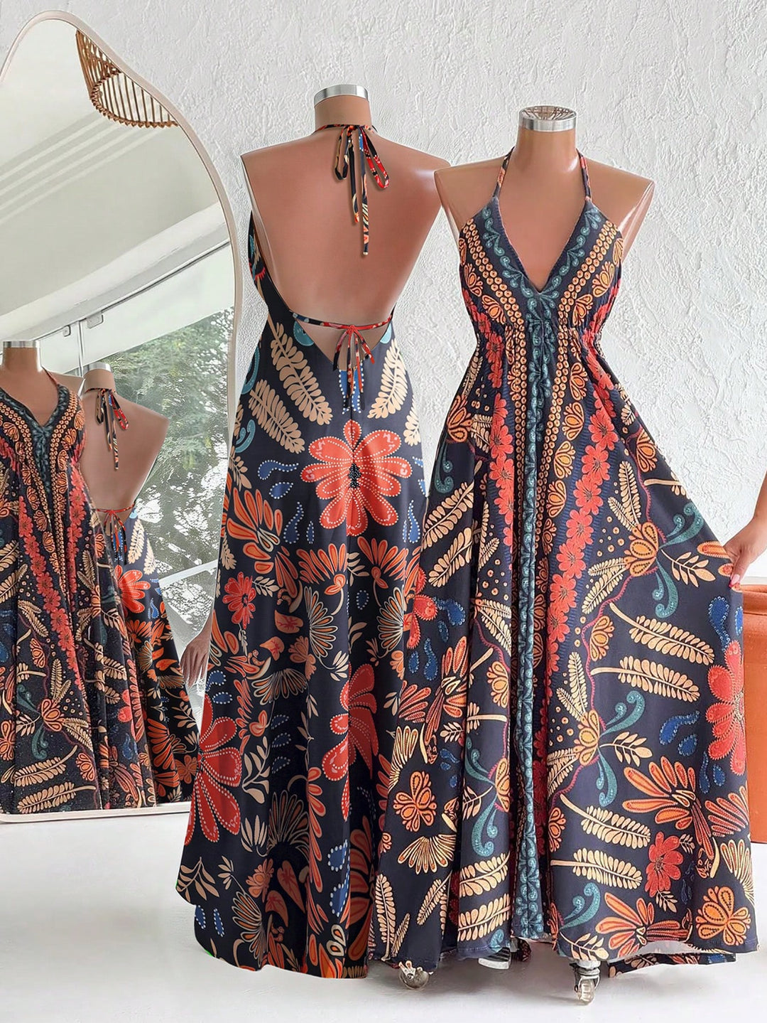 Rochie maxi SHEIN, mix culori