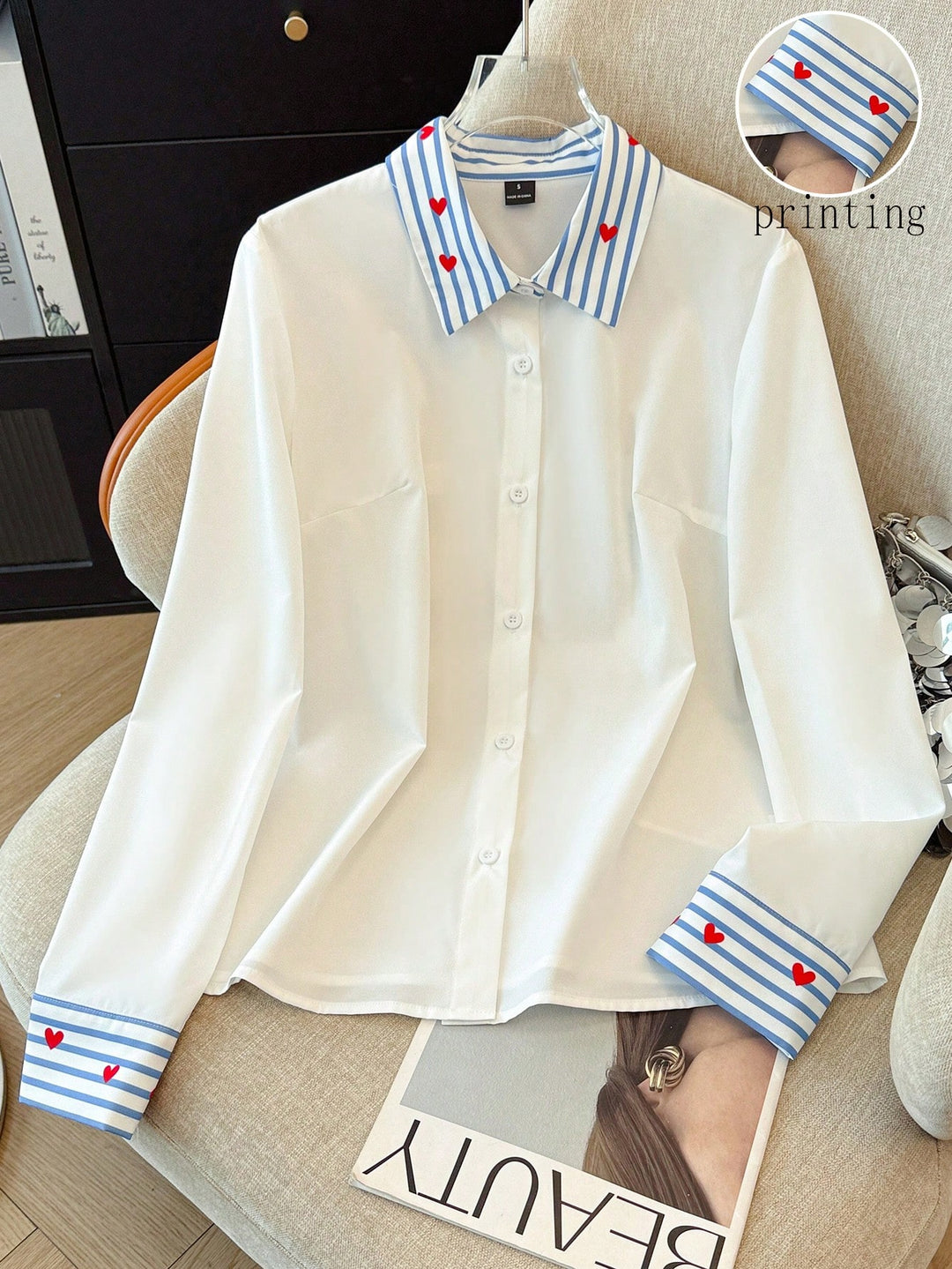 Bluza casual SHEIN, alb