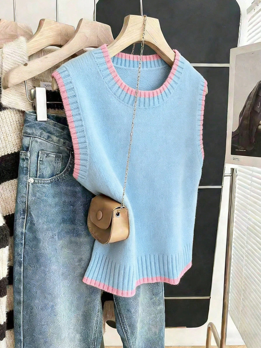 Top fără mâneci SHEIN, turcoaz