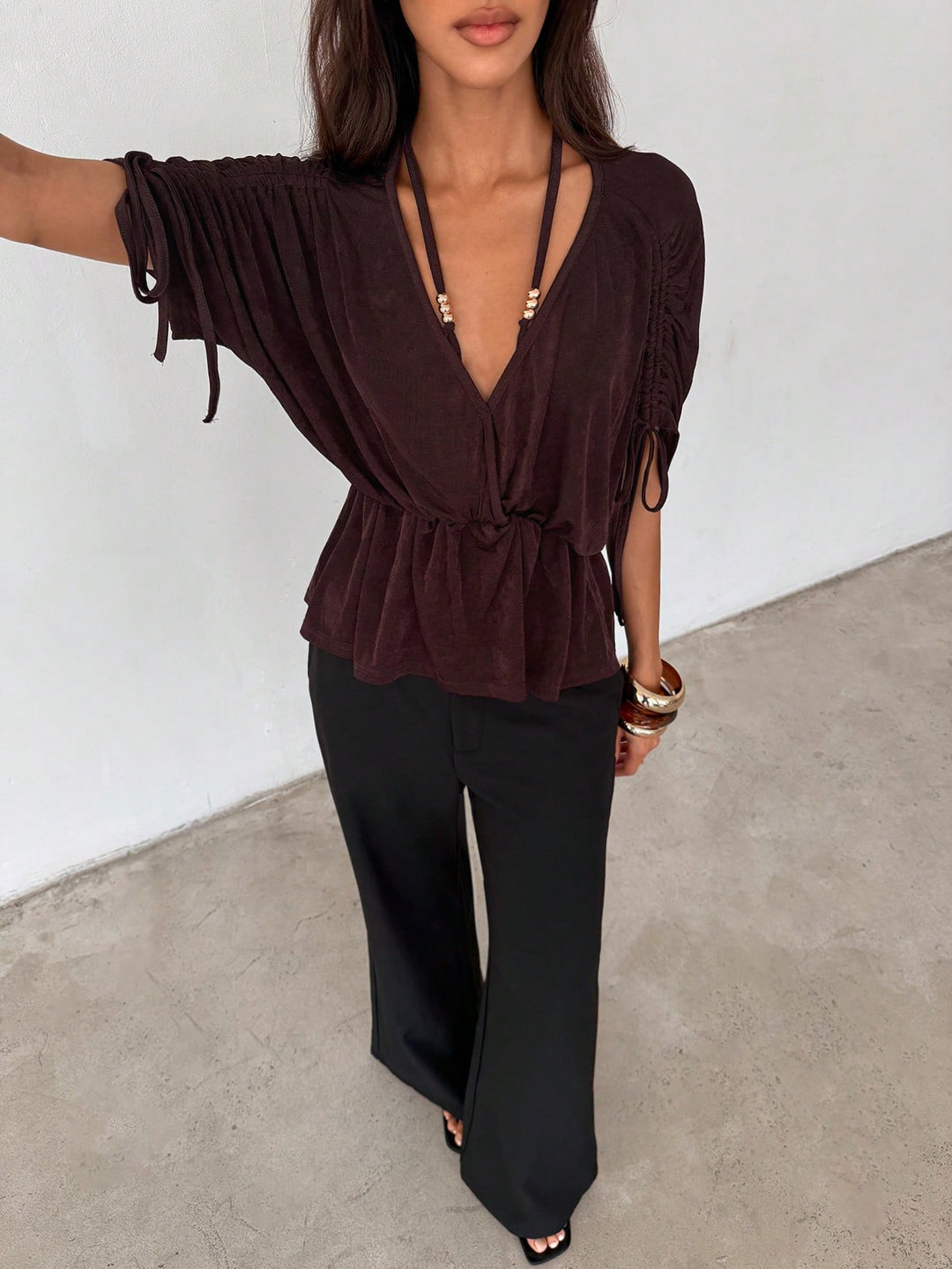 SHEIN barna blúz