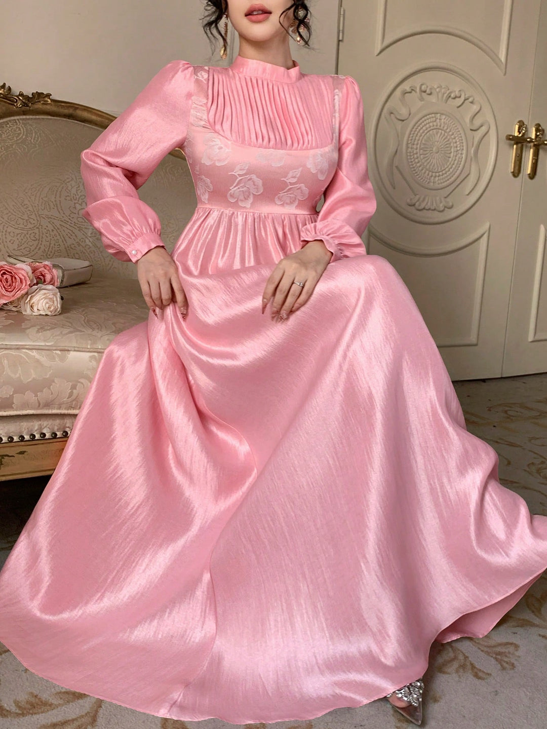 Rochie maxi SHEIN, roz