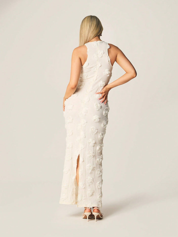 Rochie maxi SHEIN, alb