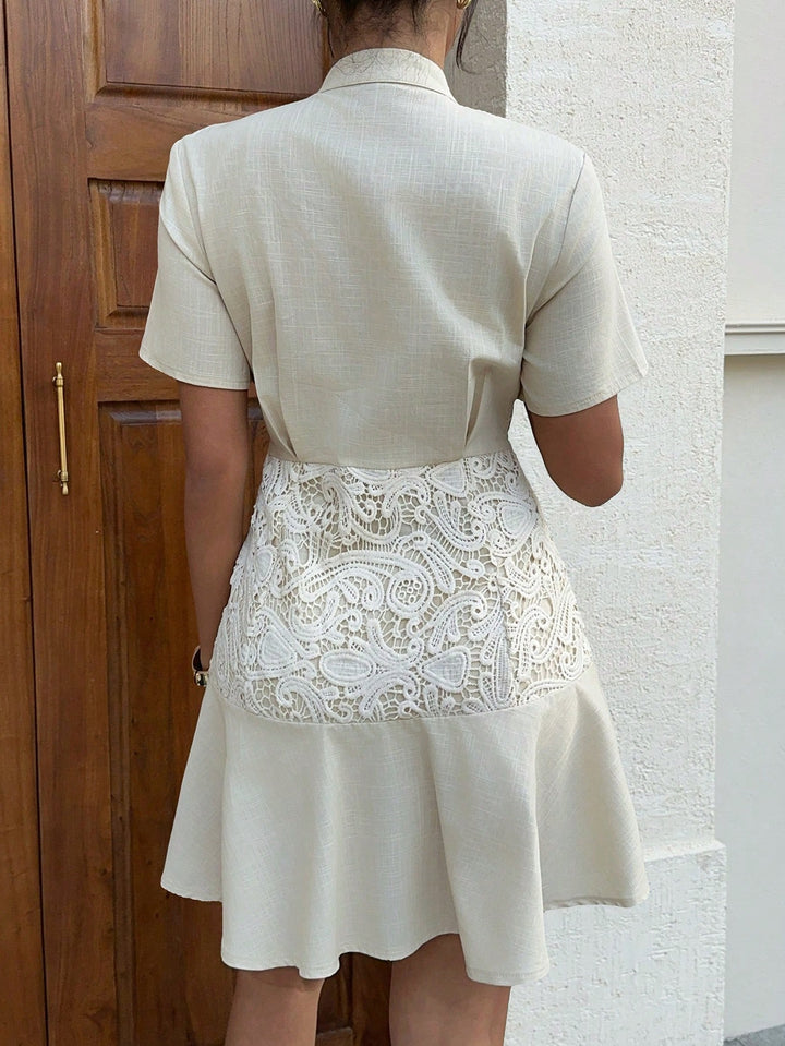 Rochie scurtă SHEIN, bej