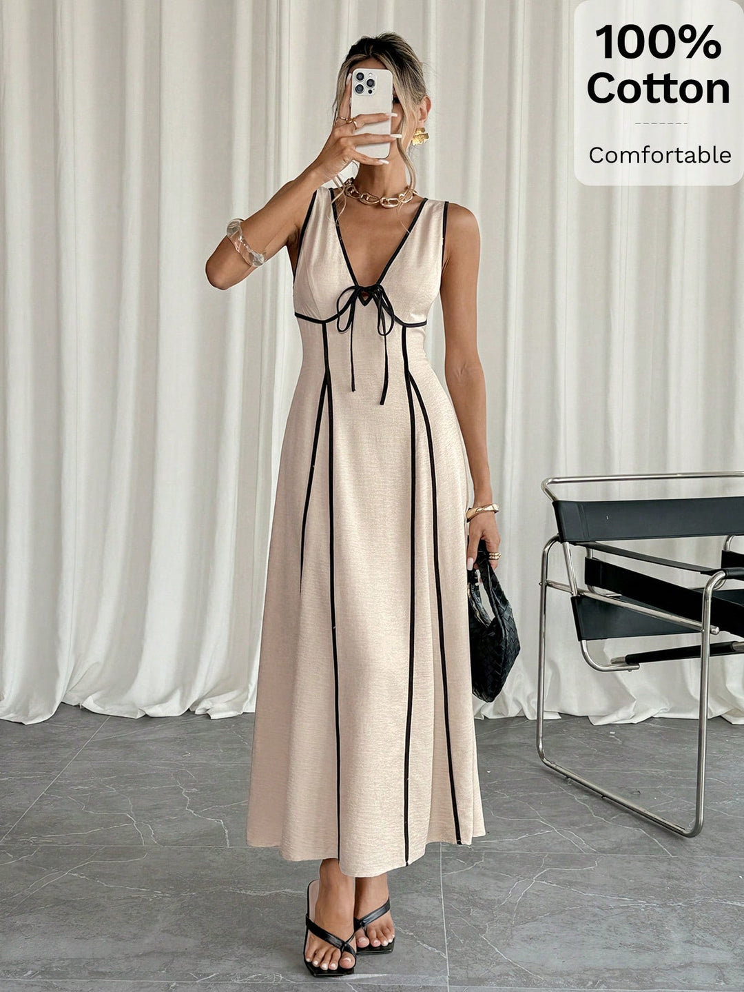 Rochie maxi SHEIN, portocaliu