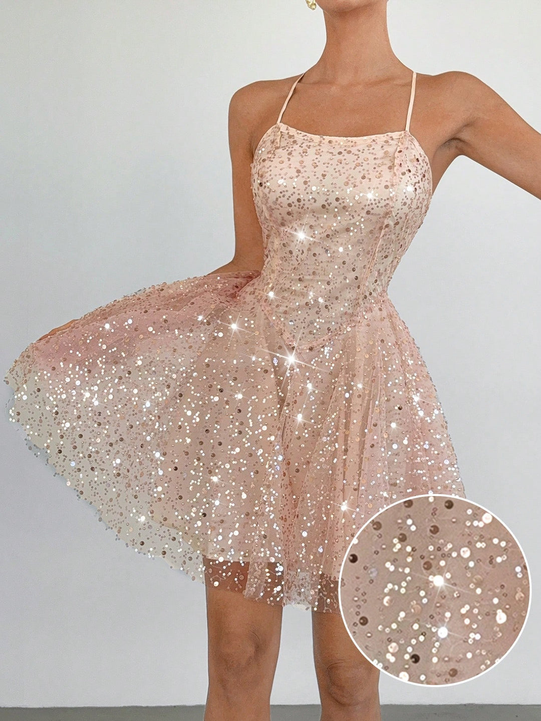 Rochie scurtă SHEIN, bej