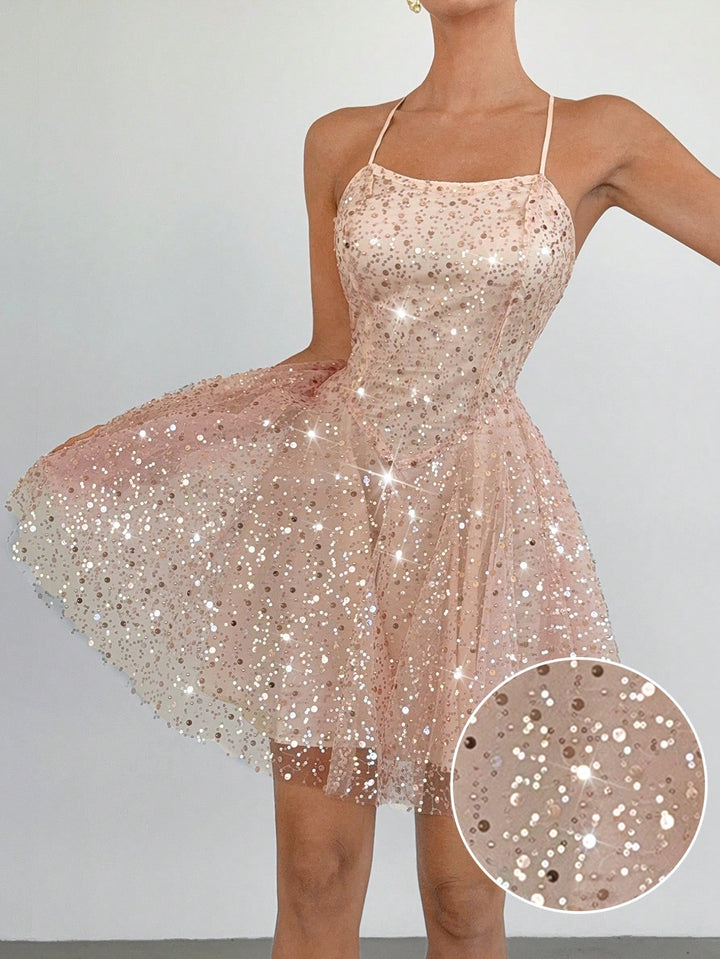 Rochie scurtă SHEIN, bej
