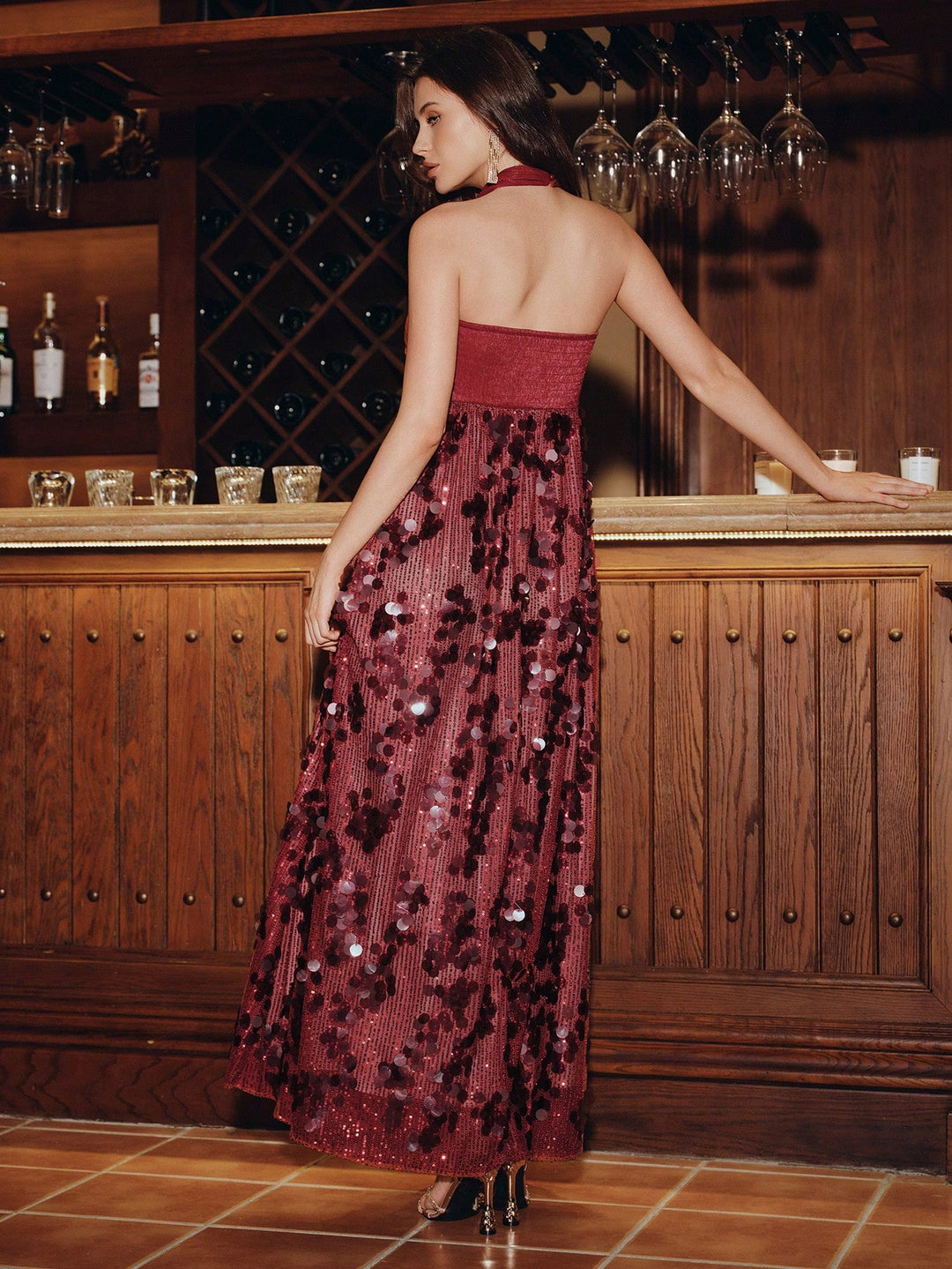 Rochie maxi SHEIN, roșu