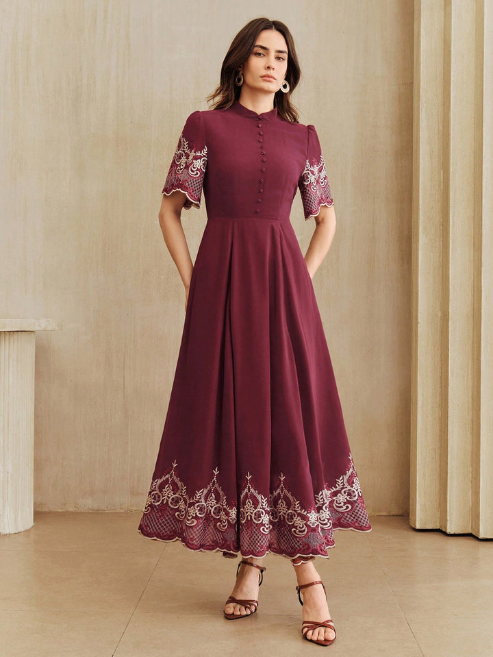 Rochie maxi SHEIN, vișiniu