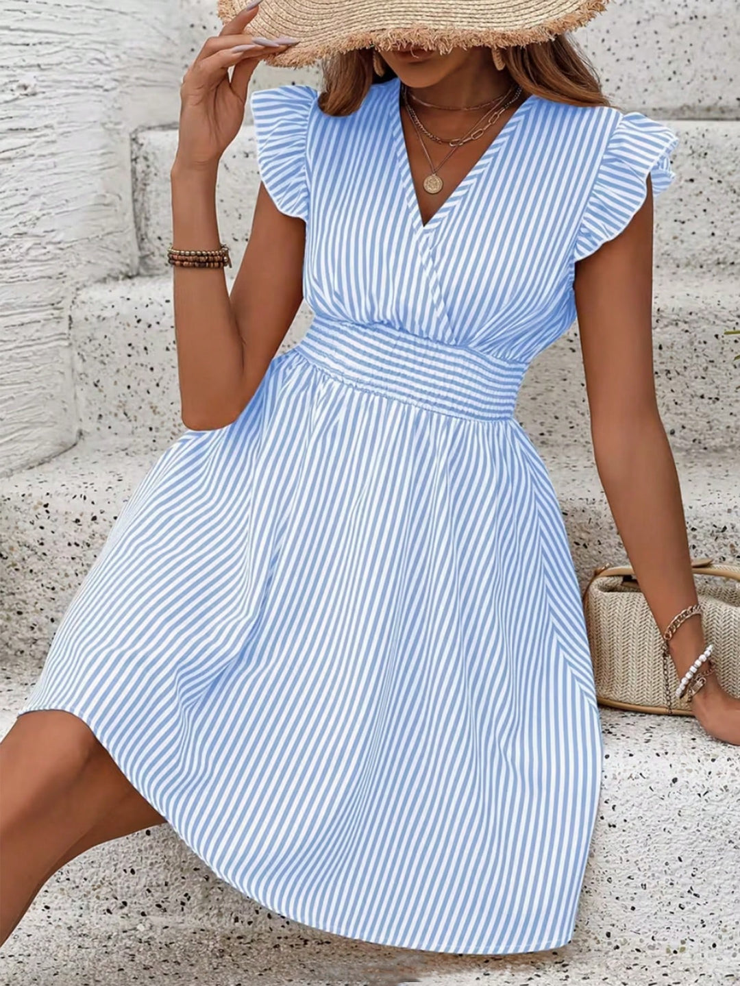 Rochie scurtă SHEIN, albastru