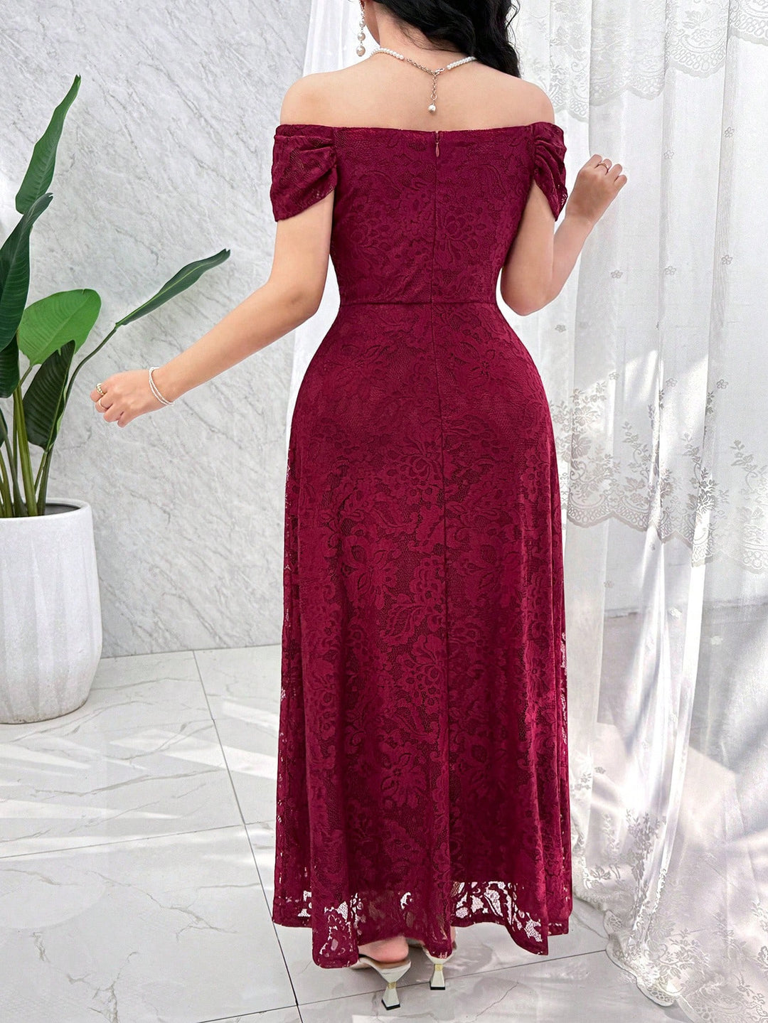 Rochie maxi SHEIN, vișiniu