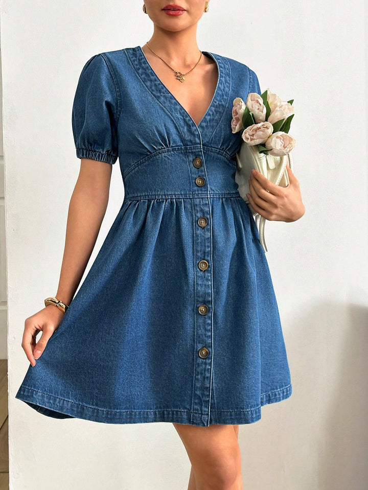 Rochie mini de blugi SHEIN, albastru