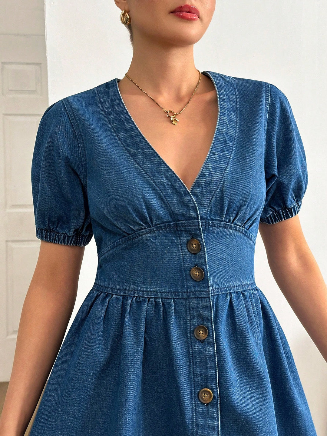 Rochie mini de blugi SHEIN, albastru