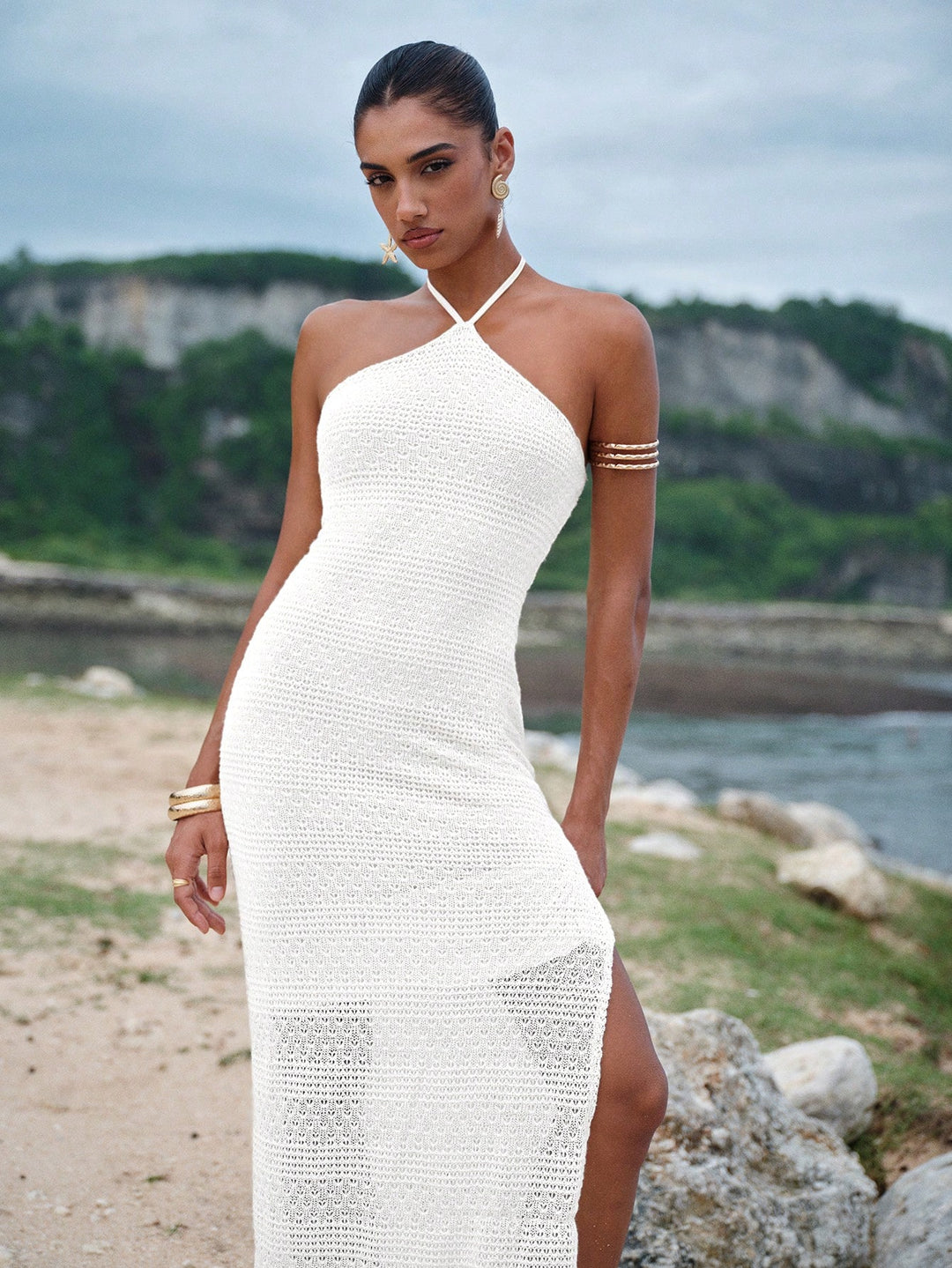 SHEIN Maxi ruha, fehér
