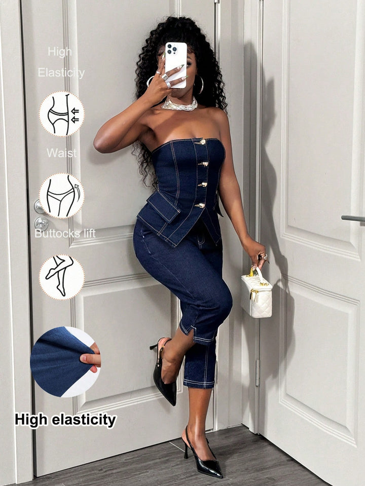 Jeans SHEIN, albastru